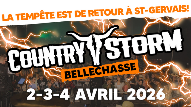 Une admission générale pour le Country Storm de Bellechasse, du 2 au 4 avril 2026