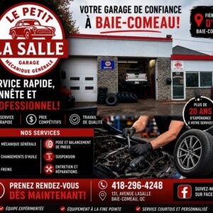 Une heure de mécanique générale au Garage Le Petit Lasalle de Baie-Comeau